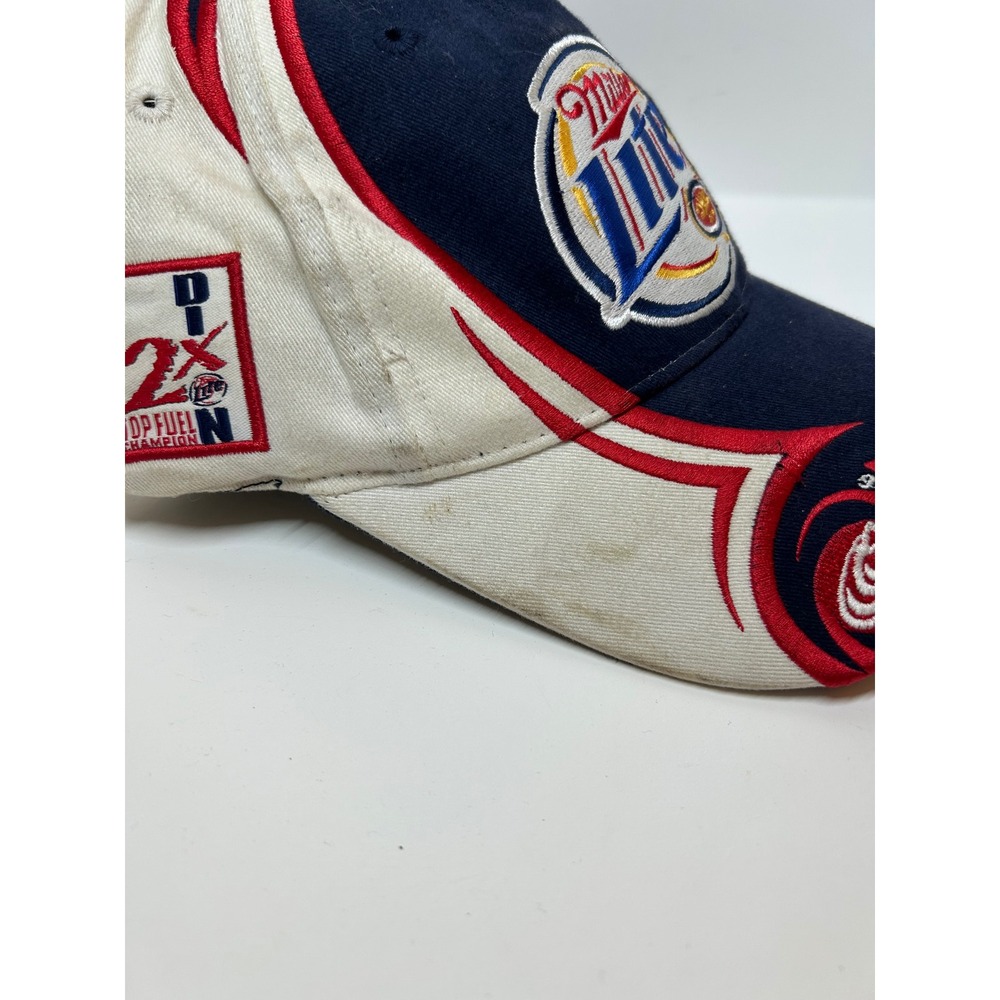 Miller Lite Racing Hat Larry Dixon 2X Top Fuel Champion H3 Sportgear Navy White - Picture 2 of 7